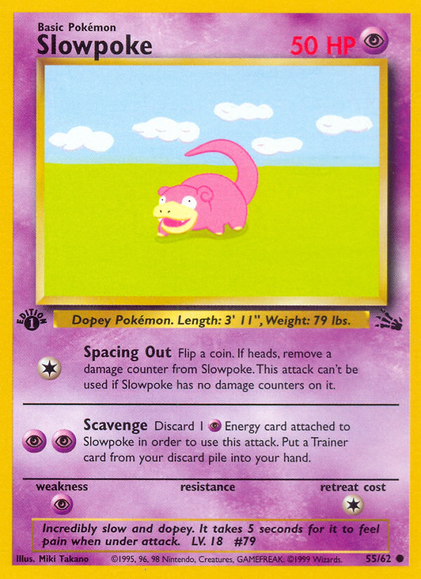 Slowpoke (55/62) [Fossil 1st Edition] | Play N Trade Winnipeg