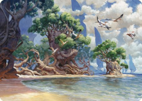 Yavimaya Coast Art Card [Dominaria United Art Series] | Play N Trade Winnipeg