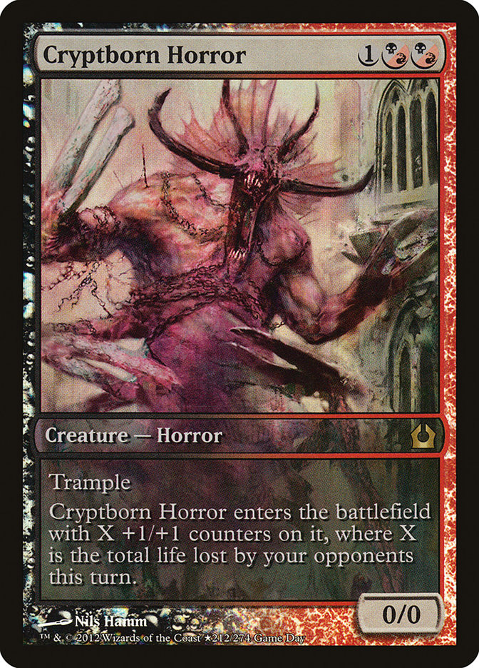 Cryptborn Horror (Game Day) (Extended) [Return to Ravnica Promos] | Play N Trade Winnipeg