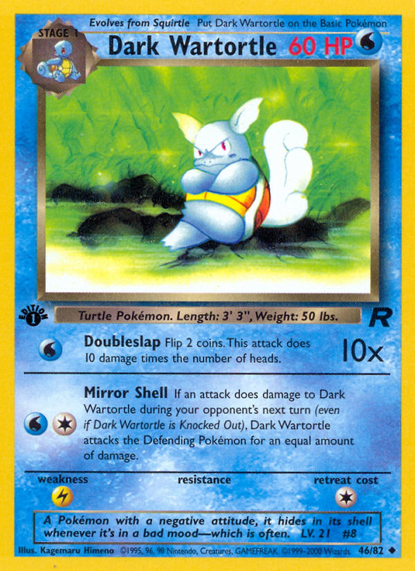 Dark Wartortle (46/82) [Team Rocket 1st Edition] | Play N Trade Winnipeg