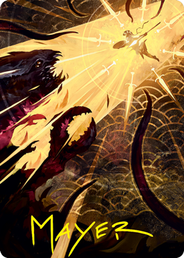 Defiant Strike Art Card (Gold-Stamped Signature) [Strixhaven: School of Mages Art Series] | Play N Trade Winnipeg