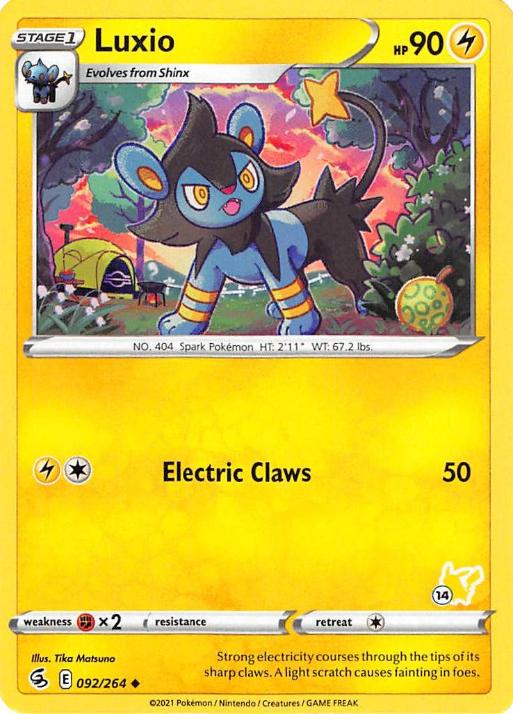 Luxio (092/264) (Pikachu Stamp #14) [Battle Academy 2022] | Play N Trade Winnipeg