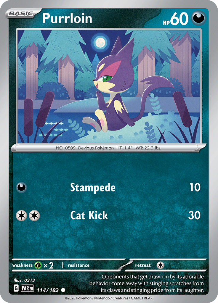 Purrloin (114/182) [Scarlet & Violet: Paradox Rift] | Play N Trade Winnipeg