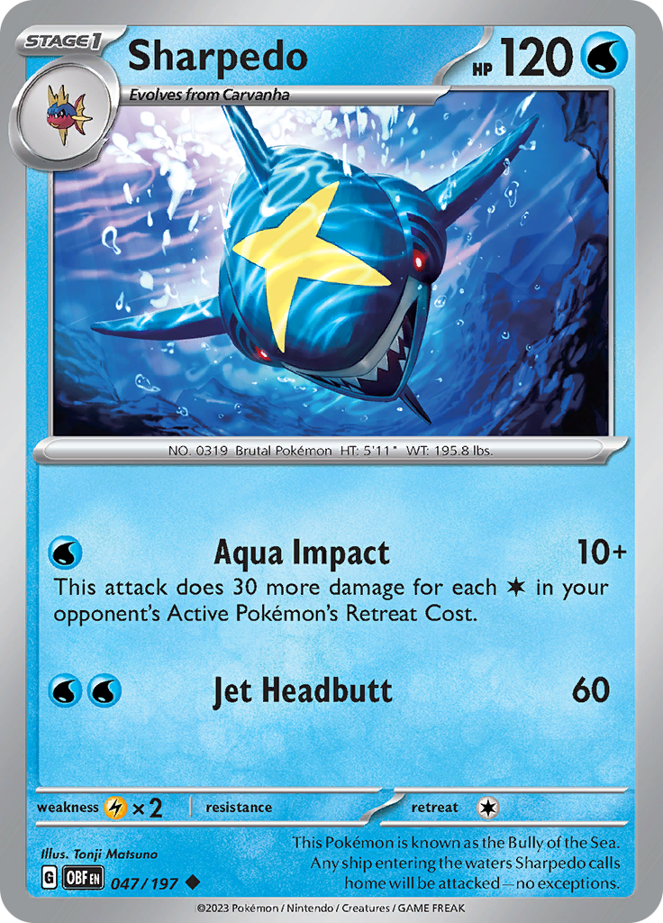 Sharpedo (047/197) [Scarlet & Violet: Obsidian Flames] | Play N Trade Winnipeg