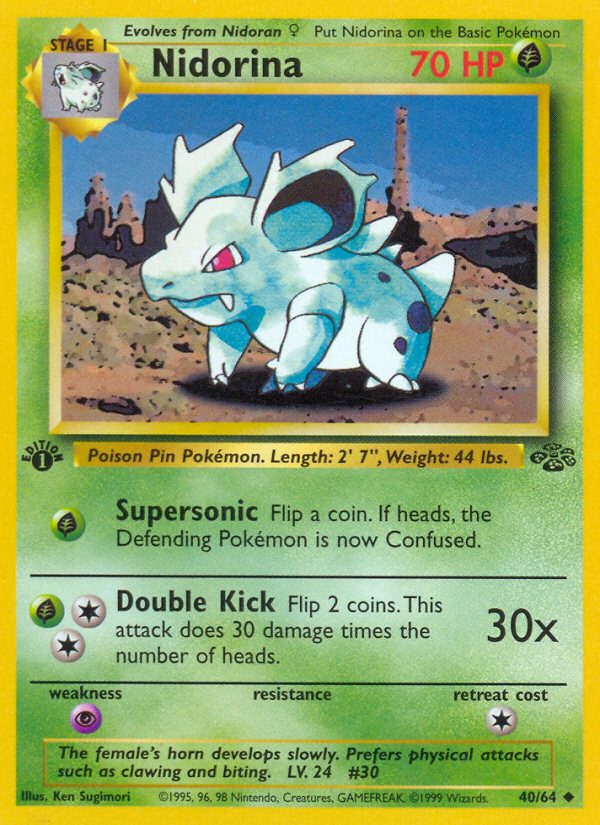 Nidorina (40/64) [Jungle 1st Edition] | Play N Trade Winnipeg