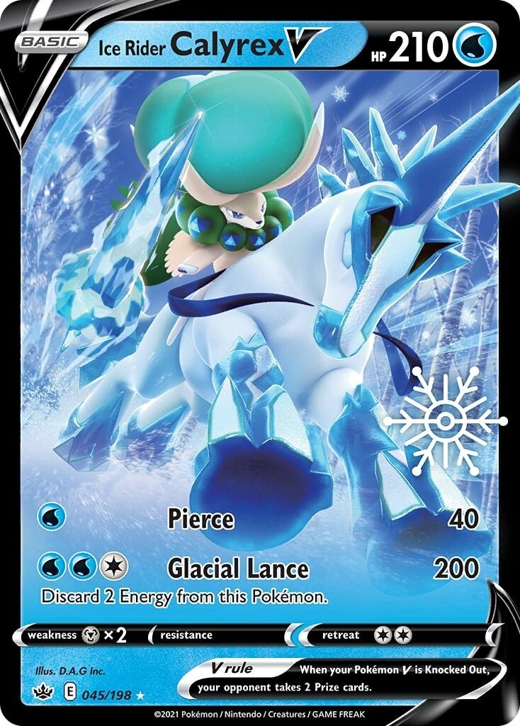 Ice Rider Calyrex V (045/198) (Holiday Calendar) [Sword & Shield: Chilling Reign] | Play N Trade Winnipeg