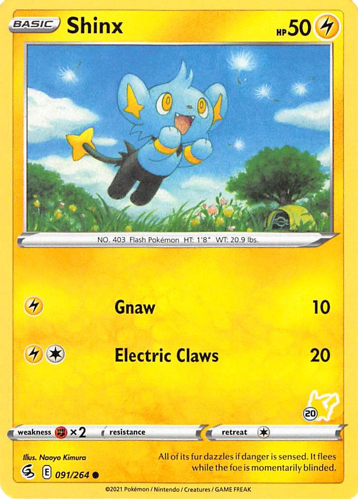 Shinx (091/264) (Pikachu Stamp #20) [Battle Academy 2022] | Play N Trade Winnipeg