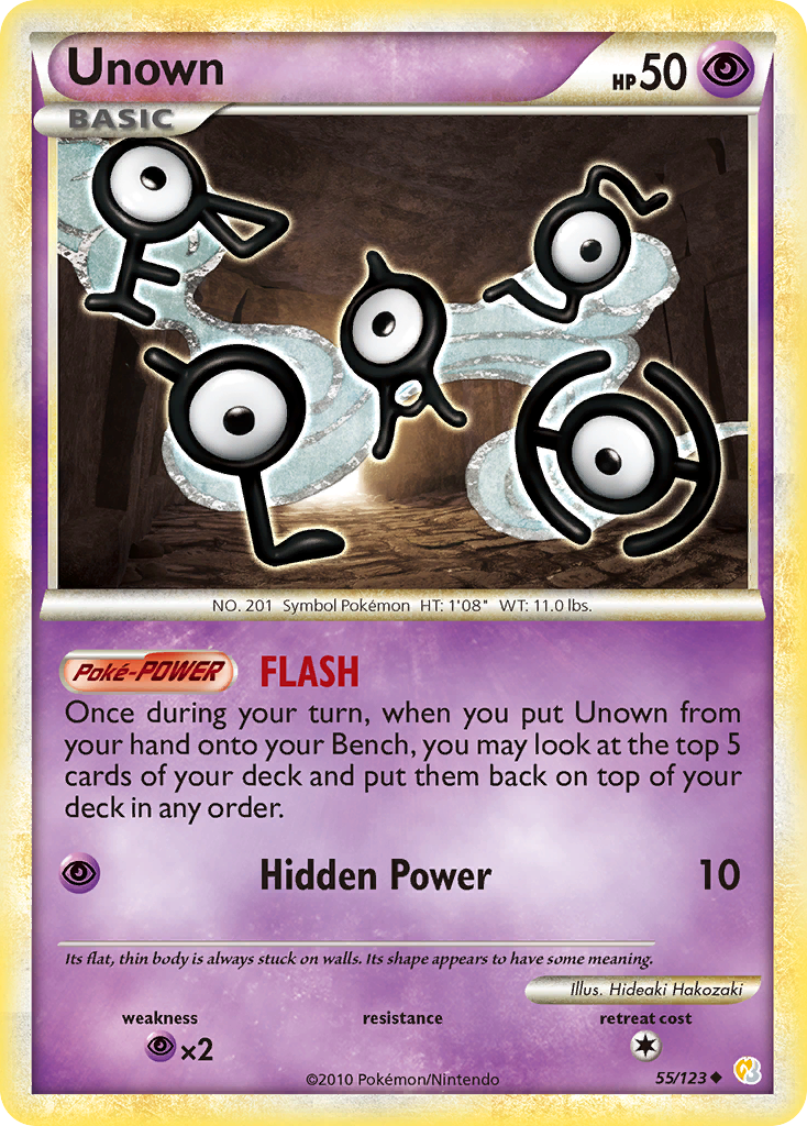 Unown (55/123) [HeartGold & SoulSilver: Base Set] | Play N Trade Winnipeg