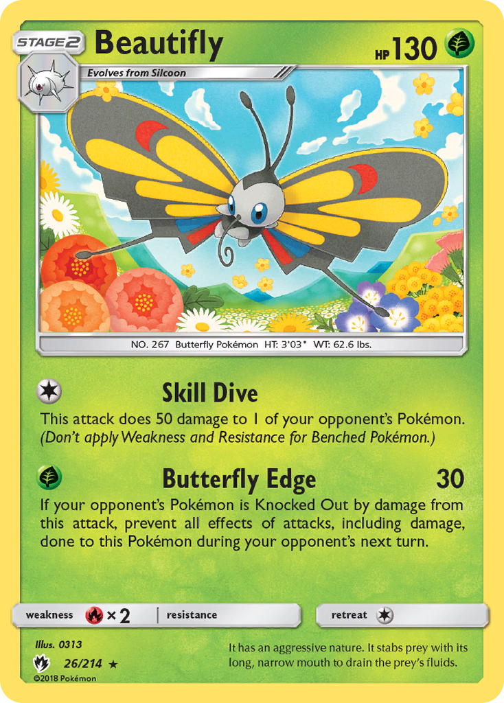 Beautifly (26/214) [Sun & Moon: Lost Thunder] | Play N Trade Winnipeg