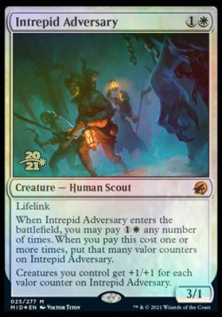 Intrepid Adversary [Innistrad: Midnight Hunt Prerelease Promos] | Play N Trade Winnipeg