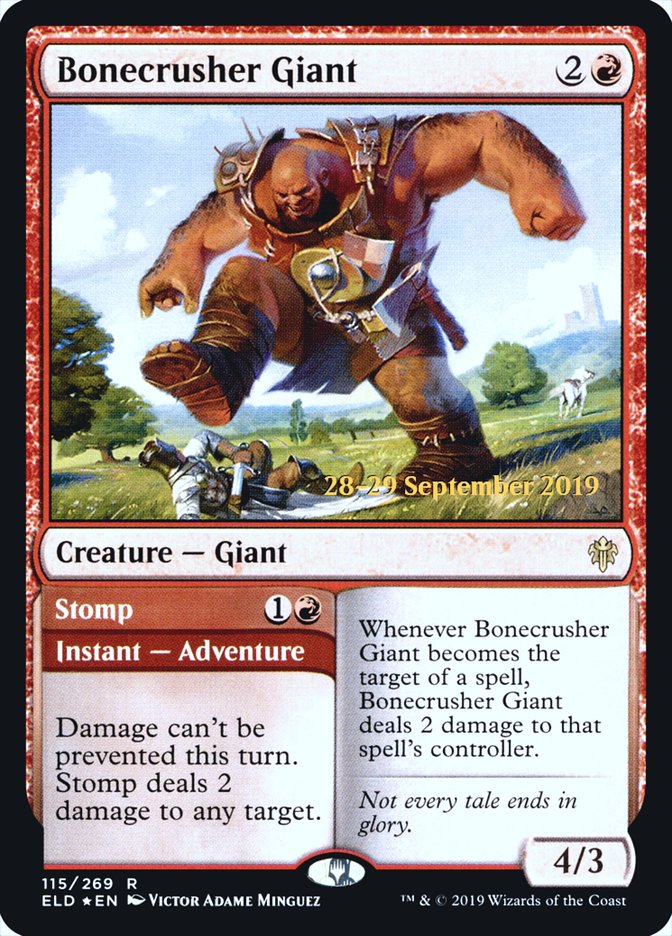 Bonecrusher Giant // Stomp [Throne of Eldraine Prerelease Promos] | Play N Trade Winnipeg