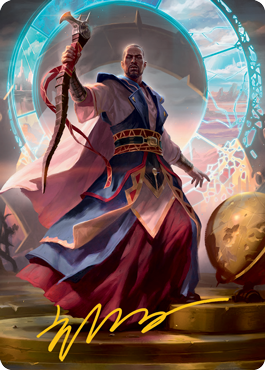 Teferi, Who Slows the Sunset Art Card (Gold-Stamped Signature) [Innistrad: Midnight Hunt Art Series] | Play N Trade Winnipeg