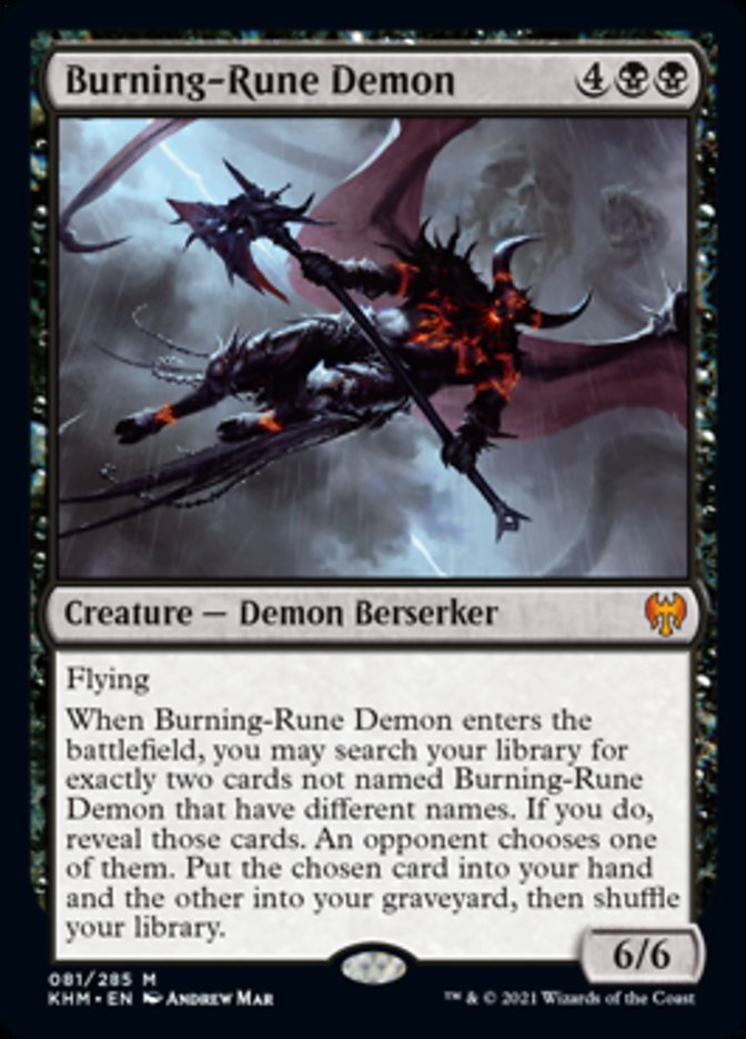 Burning-Rune Demon [Kaldheim] | Play N Trade Winnipeg