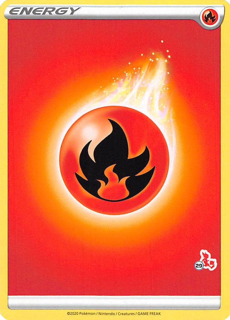 Fire Energy (Cinderace Stamp #29) [Battle Academy 2022] | Play N Trade Winnipeg