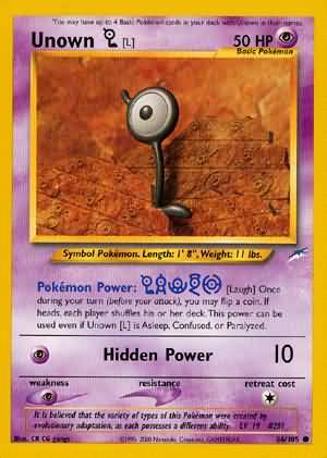 Unown [L] (86/105) [Neo Destiny Unlimited] | Play N Trade Winnipeg