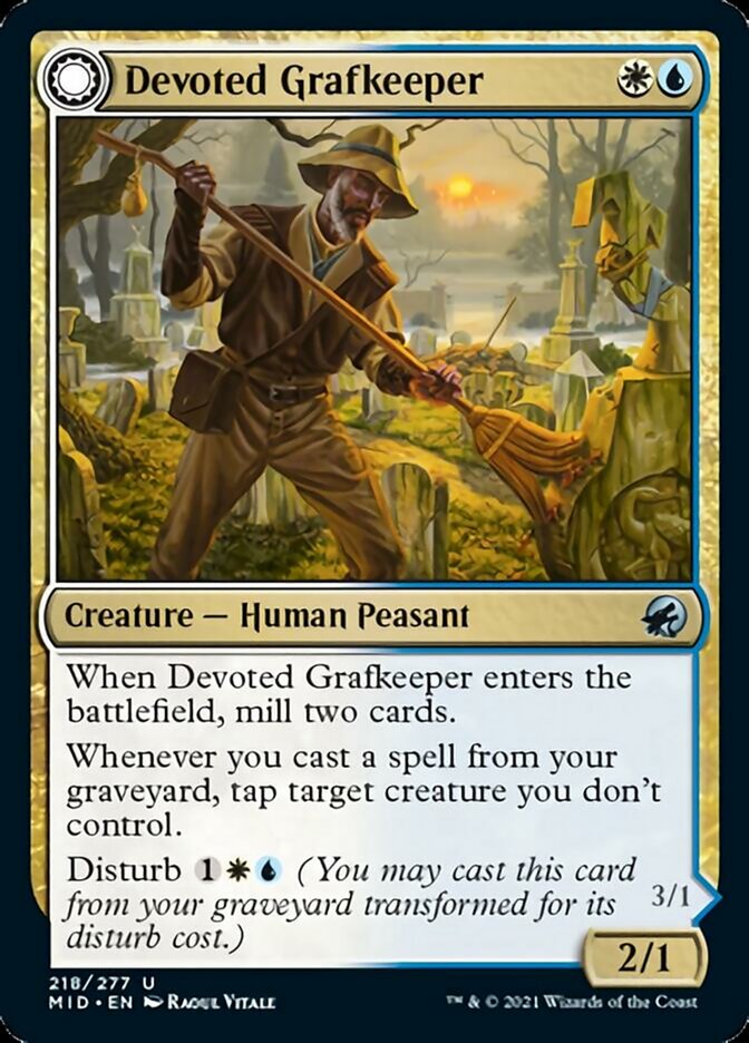 Devoted Grafkeeper // Departed Soulkeeper [Innistrad: Midnight Hunt] | Play N Trade Winnipeg