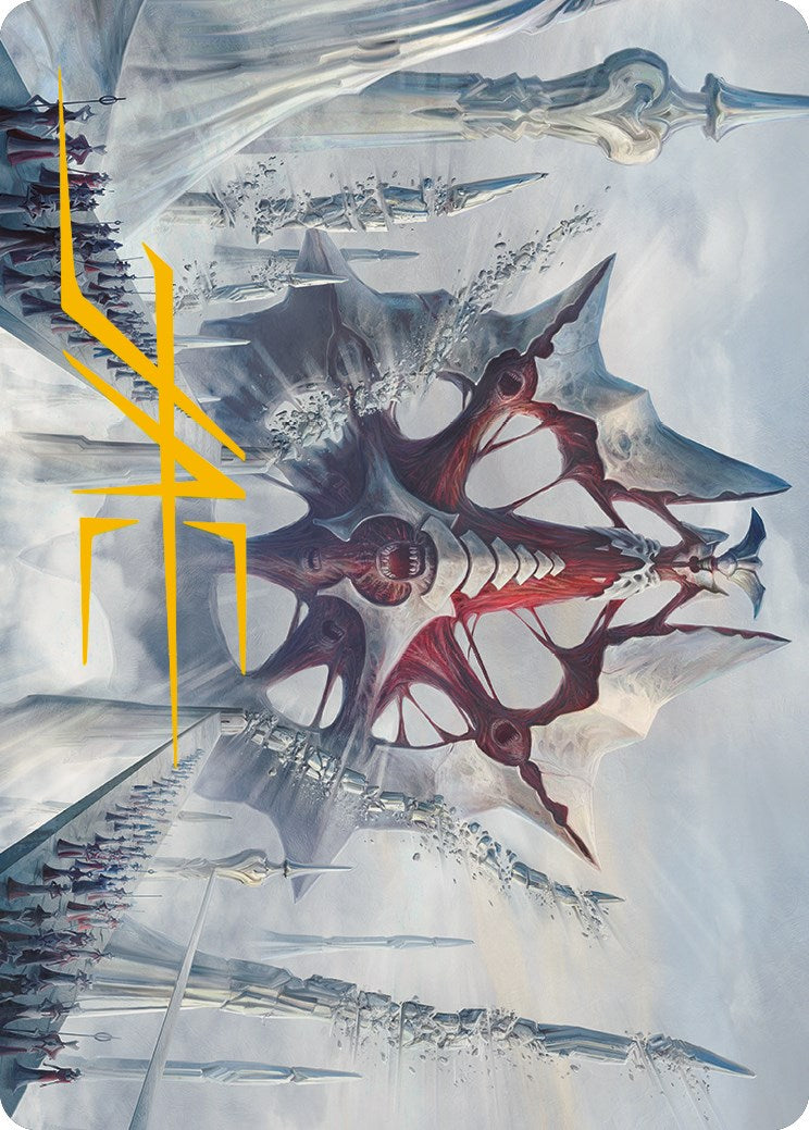 Mondrak, Glory Dominus Art Card (Gold-Stamped Signature) [Phyrexia: All Will Be One Art Series] | Play N Trade Winnipeg