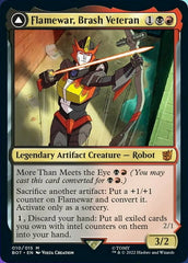 Flamewar, Brash Veteran // Flamewar, Streetwise Operative [Universes Beyond: Transformers] | Play N Trade Winnipeg