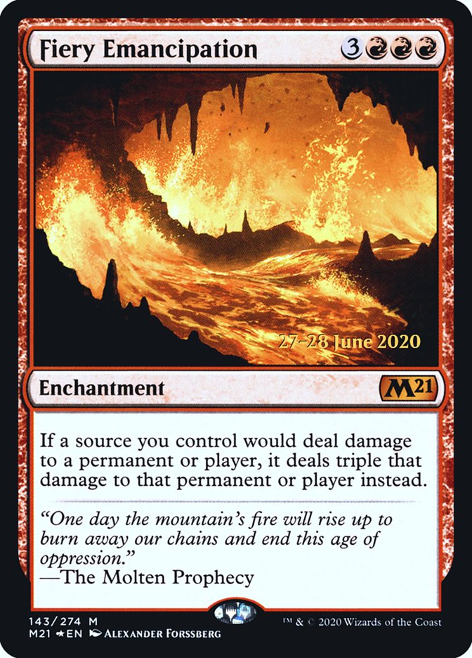 Fiery Emancipation  [Core Set 2021 Prerelease Promos] | Play N Trade Winnipeg