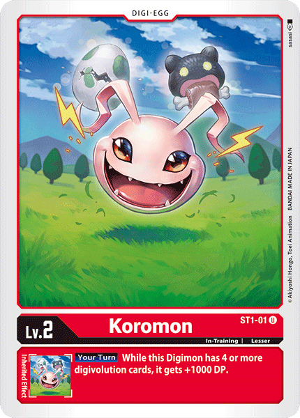 Koromon [ST1-01] [Starter Deck: Gaia Red] | Play N Trade Winnipeg