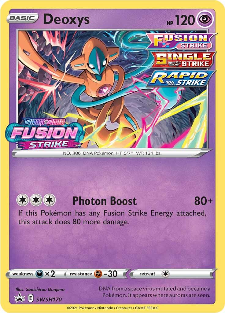 Deoxys (SWSH170) (Prerelease Promo) [Sword & Shield: Black Star Promos] | Play N Trade Winnipeg