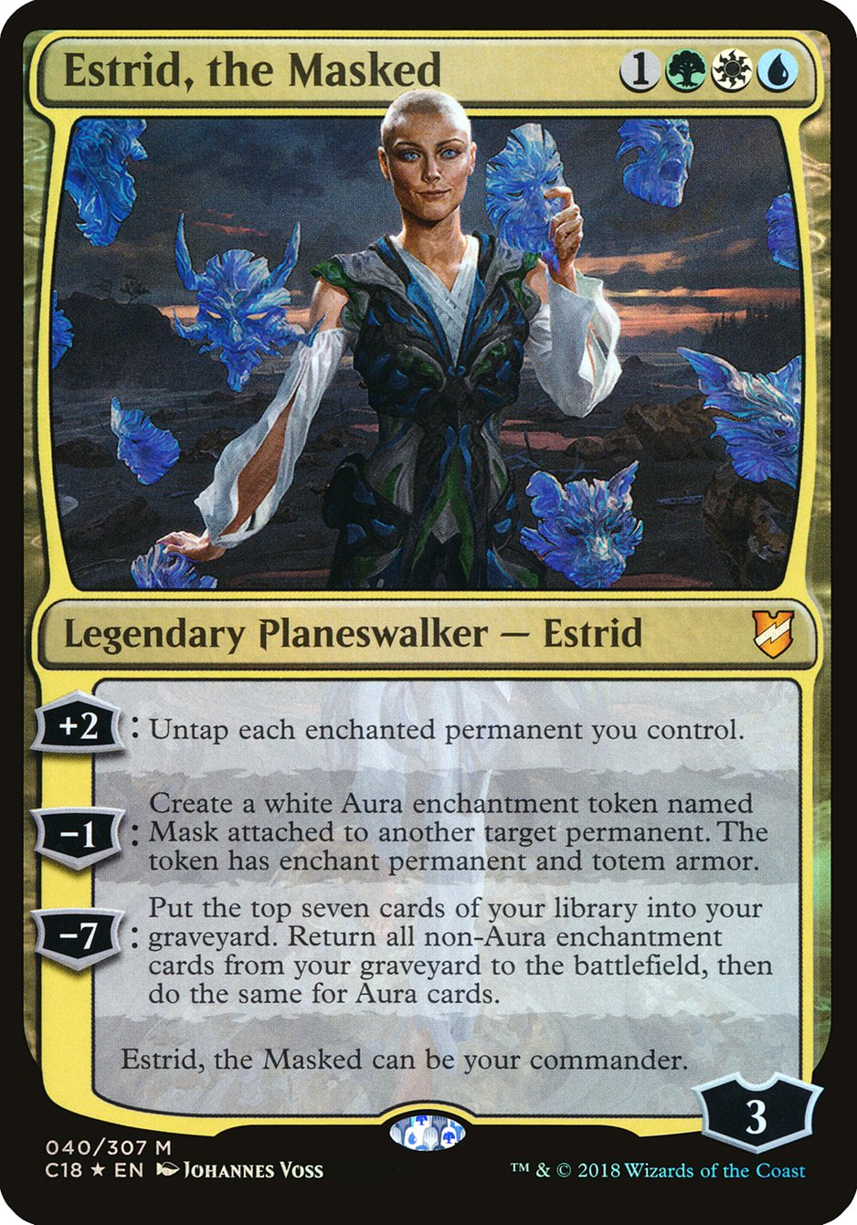 Estrid, the Masked (Oversized) [Commander 2018 Oversized] | Play N Trade Winnipeg