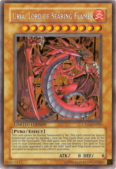Uria, Lord of Searing Flames [CT03-EN005] Secret Rare – Play N