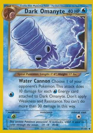 Dark Omanyte (37/105) [Neo Destiny Unlimited] | Play N Trade Winnipeg