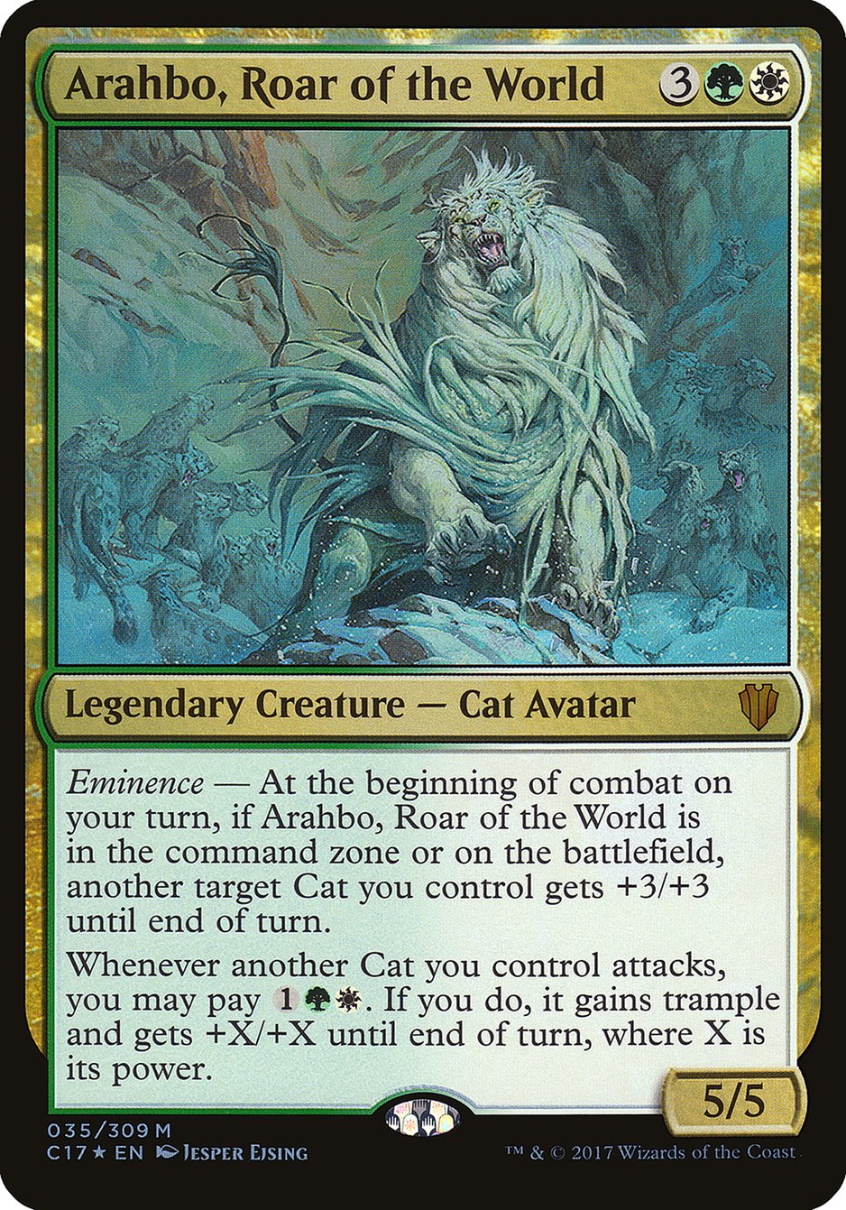 Arahbo, Roar of the World (Oversized) [Commander 2017 Oversized] | Play N Trade Winnipeg