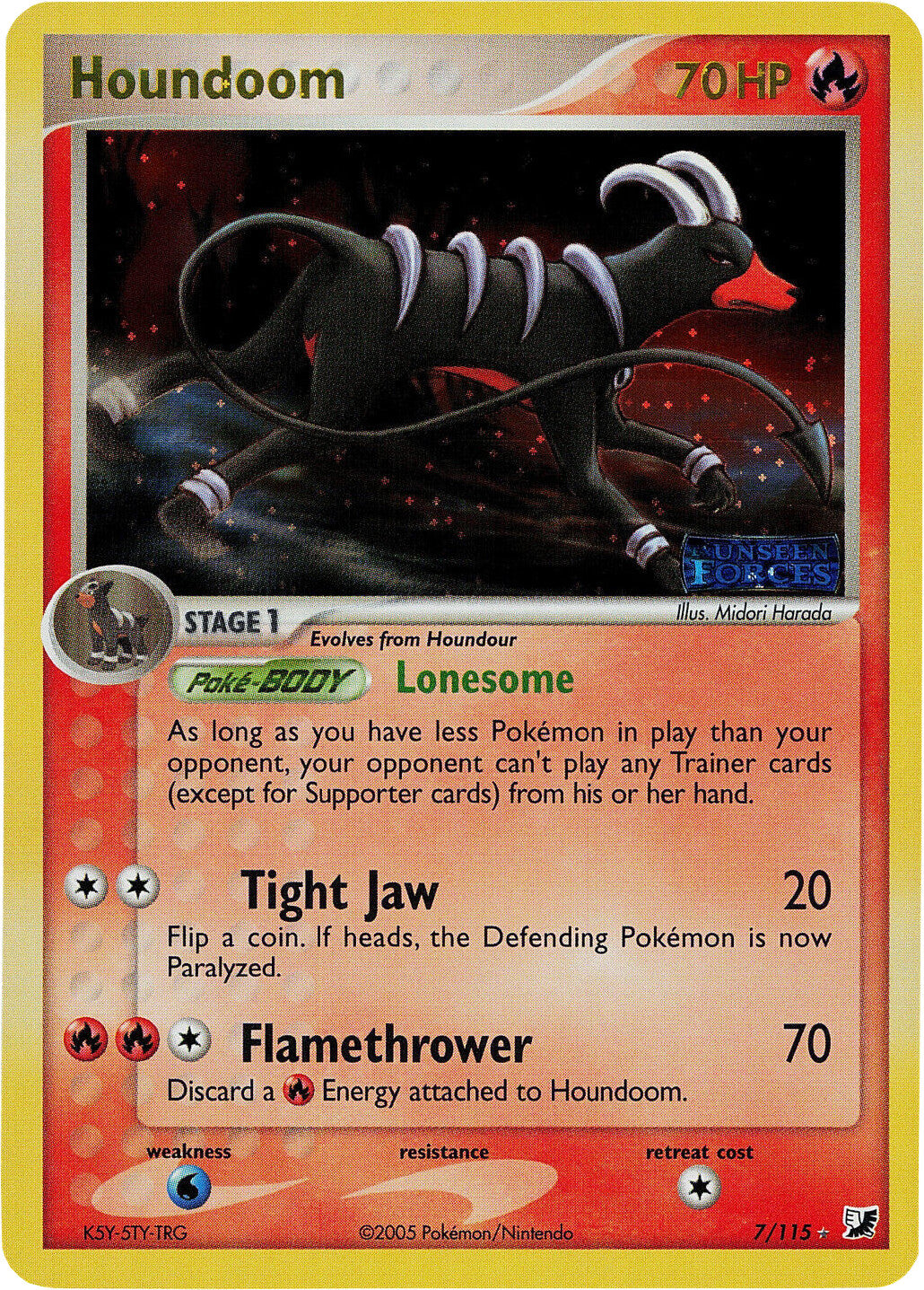 Houndoom (7/115) (Stamped) [EX: Unseen Forces] | Play N Trade Winnipeg
