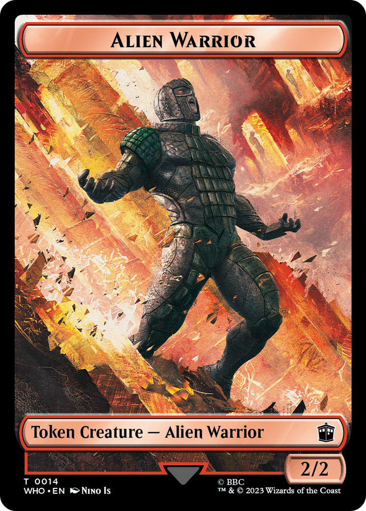 Alien Warrior // Food (0027) Double-Sided Token [Doctor Who Tokens] | Play N Trade Winnipeg