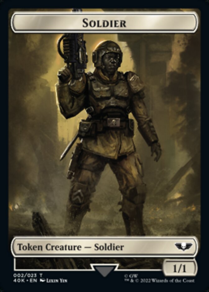 Soldier (002) // Zephyrim Double-sided Token [Universes Beyond: Warhammer 40,000 Tokens] | Play N Trade Winnipeg