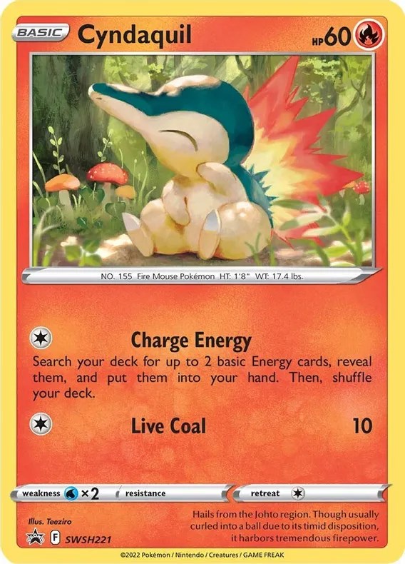 Cyndaquil (SWSH221) (Cosmos Holo) [Sword & Shield: Black Star Promos] | Play N Trade Winnipeg