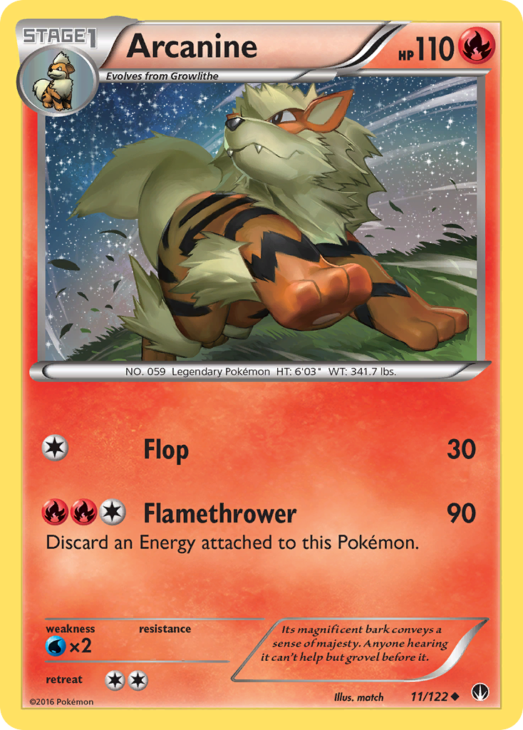 Arcanine (11/122) [XY: BREAKpoint] | Play N Trade Winnipeg