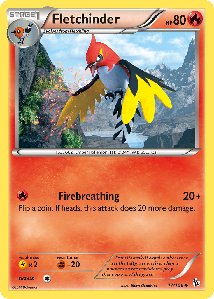 Fletchinder (17/106) [XY: Flashfire] | Play N Trade Winnipeg