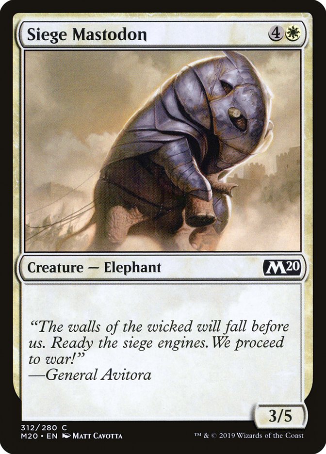 Siege Mastodon [Core Set 2020] | Play N Trade Winnipeg