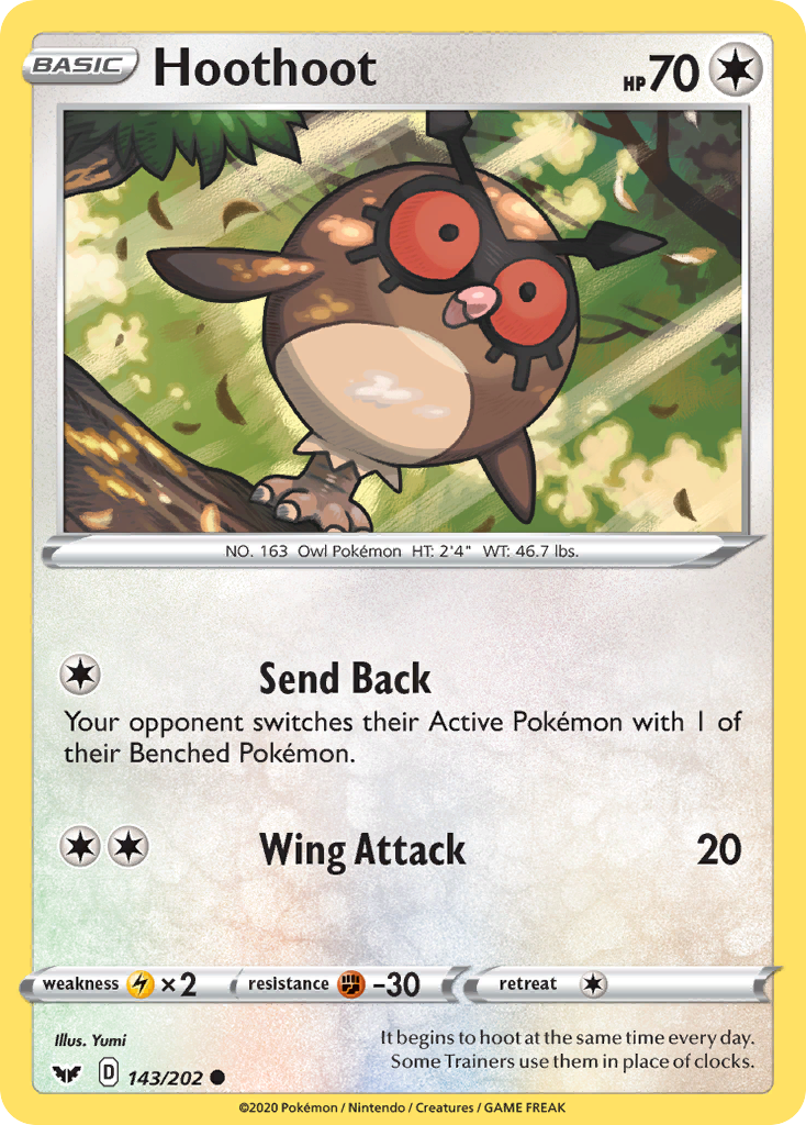 Hoothoot (143/202) [Sword & Shield: Base Set] | Play N Trade Winnipeg