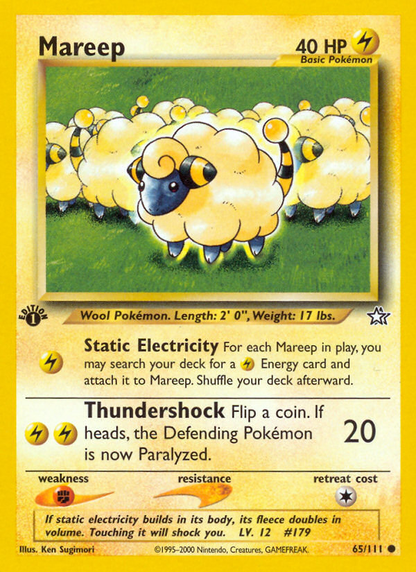 Mareep (65/111) [Neo Genesis 1st Edition] | Play N Trade Winnipeg