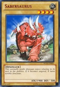 Sabersaurus (Red) [DL16-EN001] Rare | Play N Trade Winnipeg