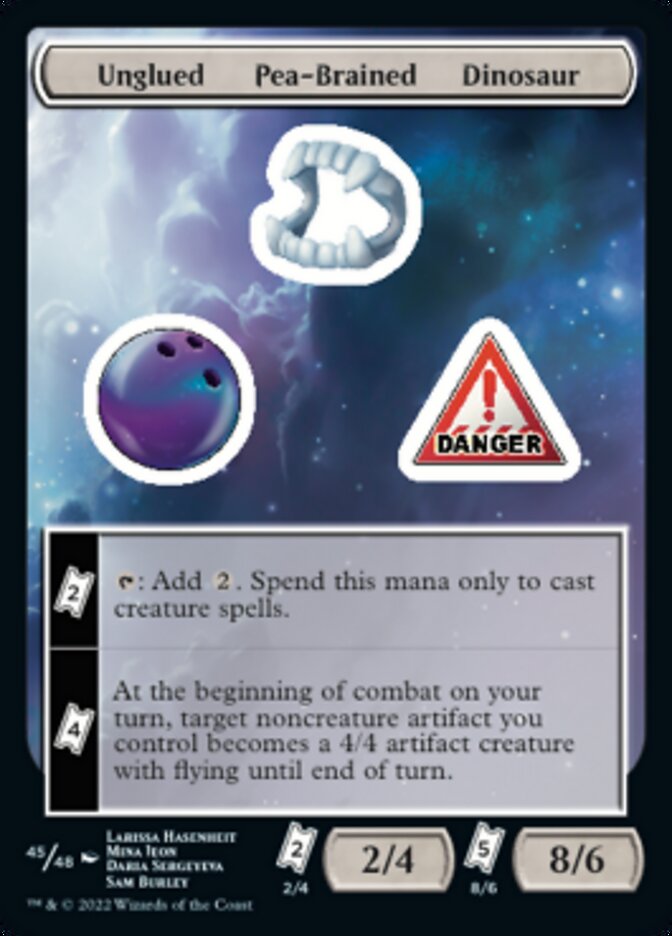 Unglued Pea-Brained Dinosaur [Unfinity Stickers] | Play N Trade Winnipeg