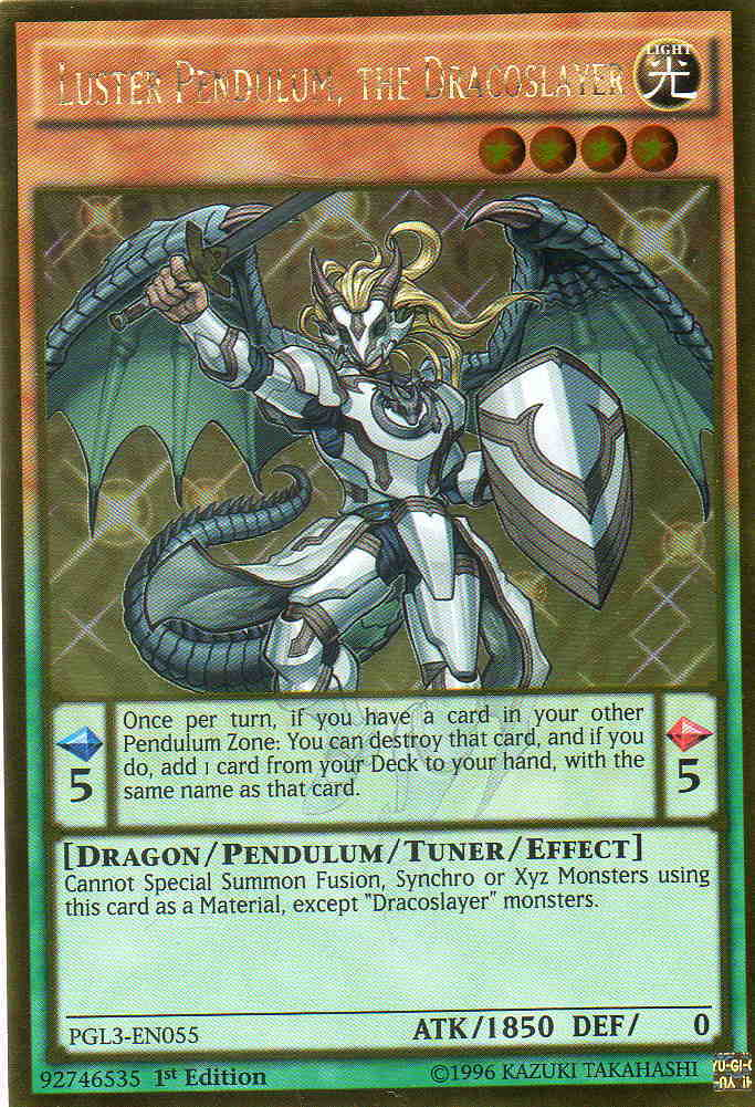 Luster Pendulum, the Dracoslayer [PGL3-EN055] Gold Rare | Play N Trade Winnipeg