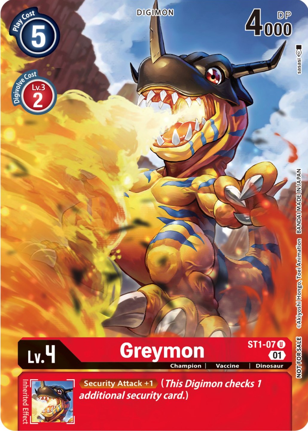 Greymon [ST1-07] (Dimensional Phase Pre-Release Pack) [Starter Deck: Gaia Red Promos] | Play N Trade Winnipeg