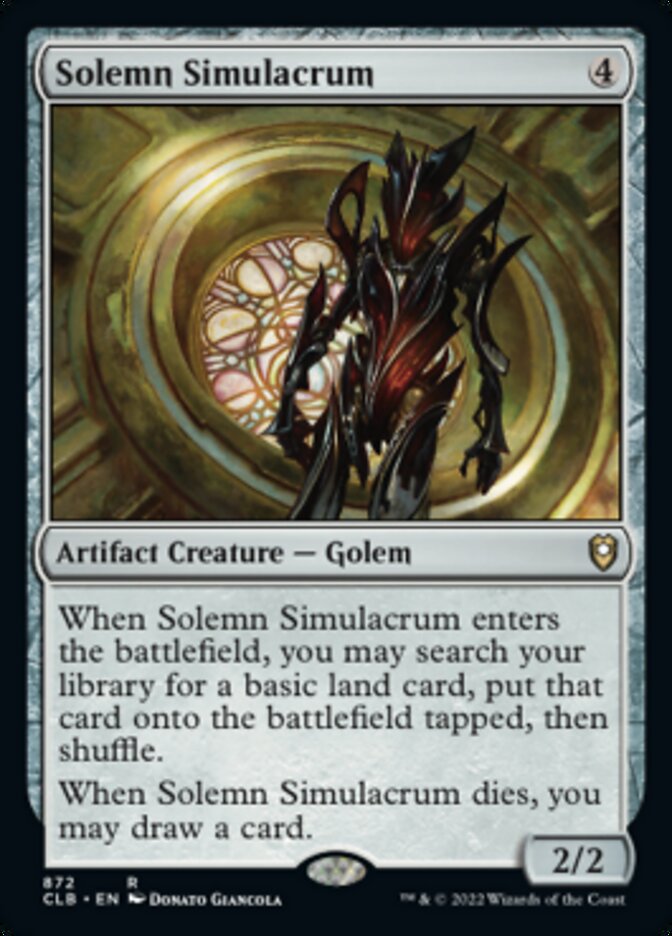 Solemn Simulacrum [Commander Legends: Battle for Baldur's Gate] | Play N Trade Winnipeg