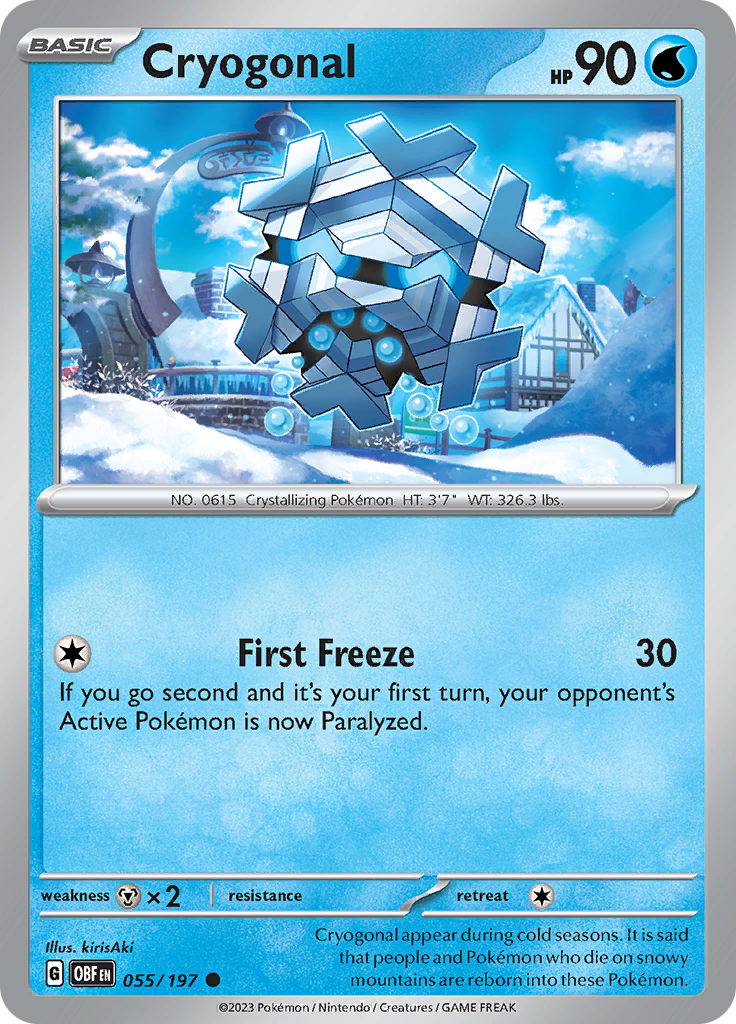 Cryogonal (055/197) [Scarlet & Violet: Obsidian Flames] | Play N Trade Winnipeg