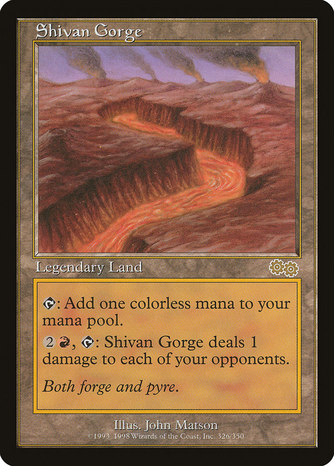 Shivan Gorge [Urza's Saga] | Play N Trade Winnipeg