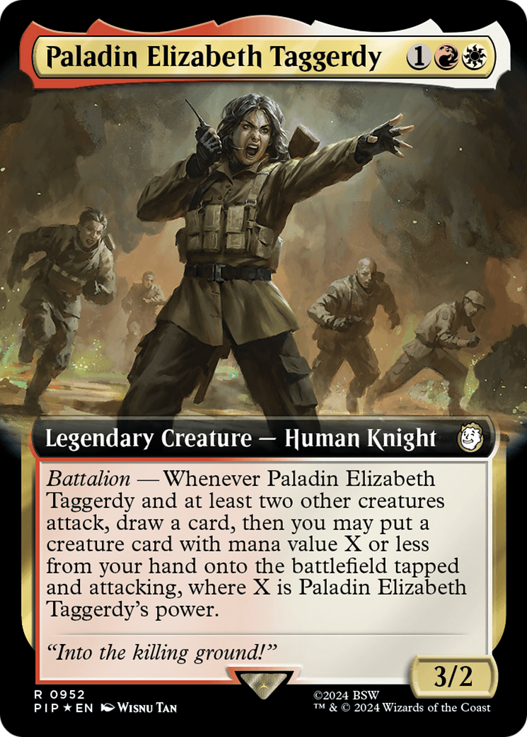 Paladin Elizabeth Taggerdy (Extended Art) (Surge Foil) [Fallout] | Play N Trade Winnipeg