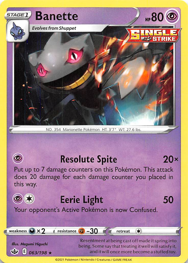 Banette (063/198) [Sword & Shield: Chilling Reign] | Play N Trade Winnipeg