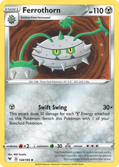 Ferrothorn (124/185) [Sword & Shield: Vivid Voltage] | Play N Trade Winnipeg