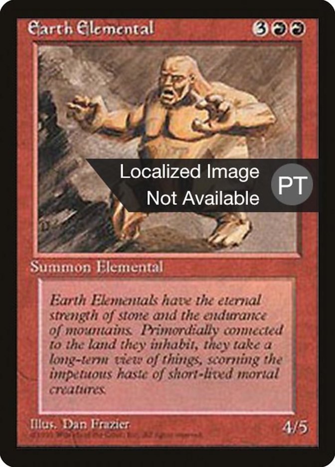 Earth Elemental [Fourth Edition (Foreign Black Border)] | Play N Trade Winnipeg