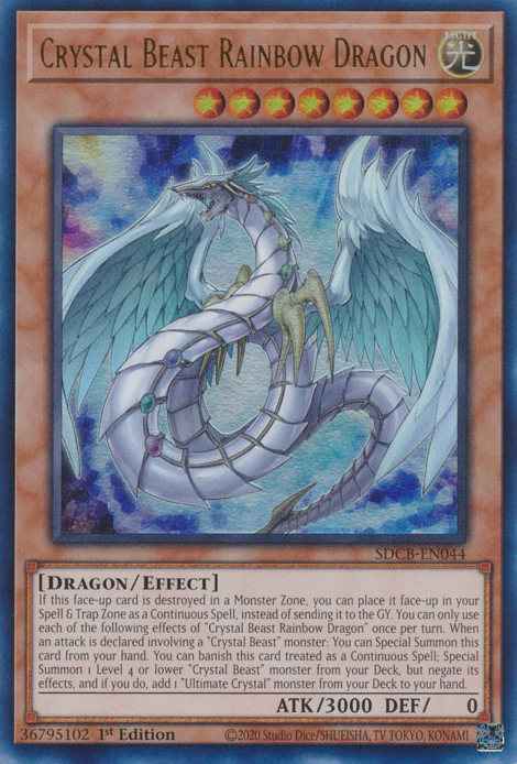 Crystal Beast Rainbow Dragon [SDCB-EN044] Ultra Rare | Play N Trade Winnipeg